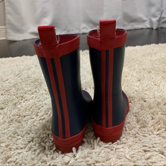 ❗️SOLD❗️Hatley Navy/Red Rain Boots GUC - Picture 3 of 7